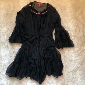 Betsey Johnson babydoll negligee and matching robe